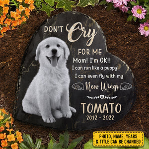 Je peux même voler avec mes nouvelles ailes ! Pierre commémorative personnalisée, pierre tombale pour animal de compagnie ! Télécharger une image, cadeau commémoratif, cadeau de condoléances
