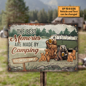 La vie est meilleure au camping - Plaque en métal personnalisée - Cadeau pour les couples, cadeau pour les amateurs de camping