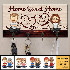Home Sweet Home, There Is No Place Like Home - Porte-clés personnalisé, porte-clés - Cadeau pour couples, mari et femme