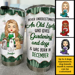 Jardinage et chiens - Gobelet personnalisé - Cadeau pour les amoureux du jardinage et des animaux