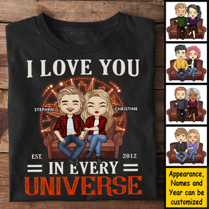 Je t'aime - T-shirt personnalisé, sweat à capuche - Cadeau pour couple, mari et femme