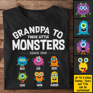 Grand-père à ces petits monstres - Cadeau pour papa, grand-père - T-shirt unisexe personnalisé, sweat à capuche