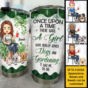 Une fille qui aimait vraiment les chiens – Gobelet personnalisé – Cadeau pour les amateurs de jardinage