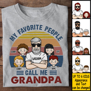 Mes personnes préférées m'appellent grand-père - Cadeau pour papa, grand-père - T-shirt unisexe personnalisé, sweat à capuche