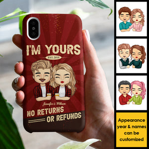 Je suis à toi, sans remboursement ! Cadeau pour couple, mari et femme ! Coque de téléphone personnalisée
