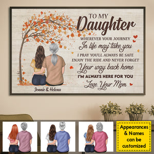 Je suis toujours là pour toi - Affiche horizontale personnalisée - Cadeau pour fille