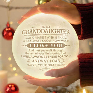 Je serai toujours là pour toi - Lampe de lune - À ma petite-fille, cadeau pour petite-fille, cadeau de grand-mère pour petite-fille, cadeau d'anniversaire pour petite-fille, cadeau de Noël