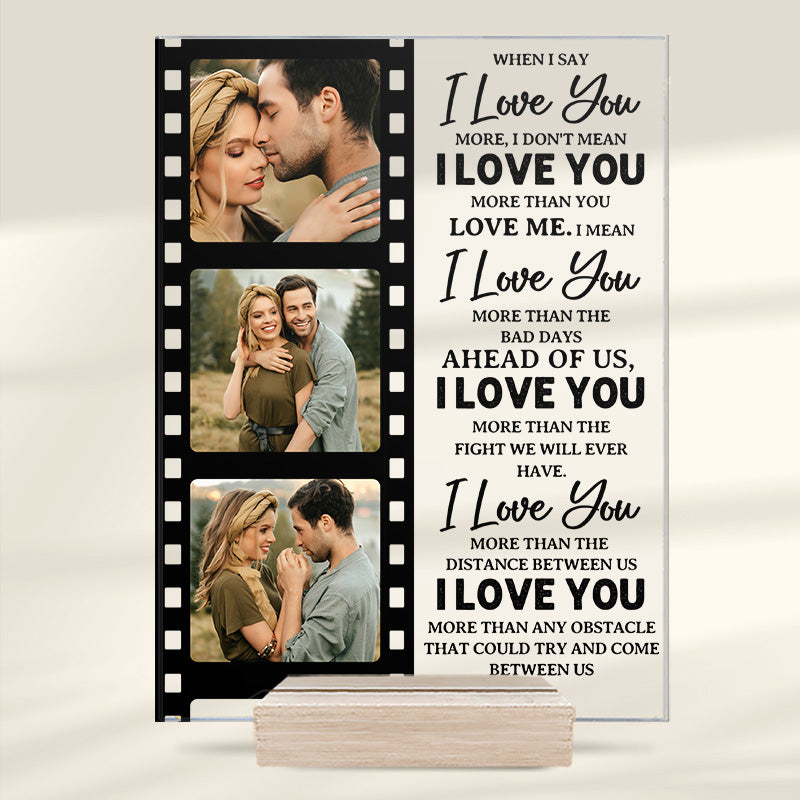 Photo personnalisée « J'ai trouvé celui que mon âme aime » - Plaque acrylique rectangulaire personnalisée pour couple - Cadeau pour mari et femme, anniversaire