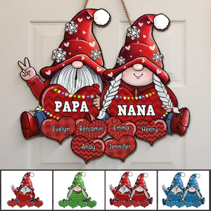 La famille, c'est Noël ! - Panneau en bois personnalisé pour décoration d'intérieur - Cadeau de pendaison de crémaillère, cadeau de Noël pour grand-mère et grand-père