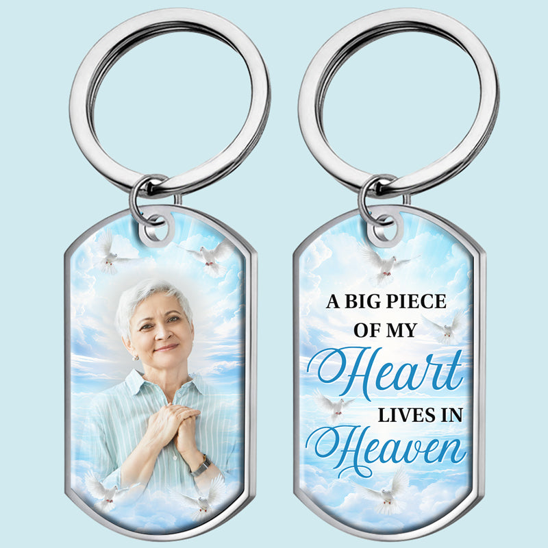 Porte-clés photo personnalisé - Souvenirs d'amour éternels - Cadeau de condoléances pour les membres de la famille