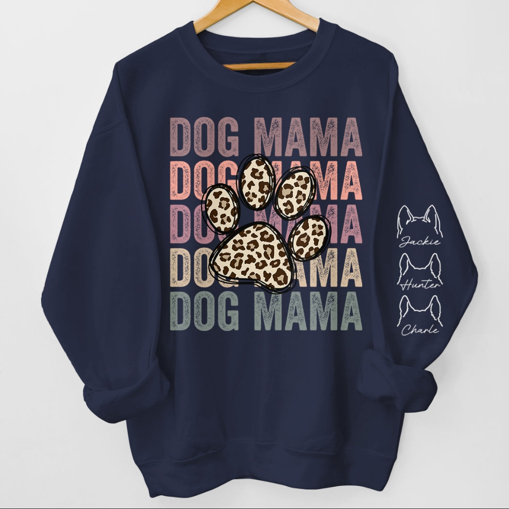 Meilleure maman à fourrure de tous les temps - Sweat-shirt unisexe personnalisé pour chien et chat avec motif sur la manche - Cadeau pour propriétaires et amoureux des animaux
