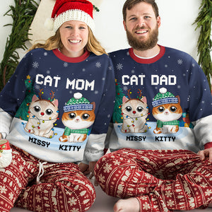 The Most Beautiful Time Of Year - Cat Personalized Custom Ugly Sweatshirt - Unisex Wool Jumper - Christmas Gift For Pet Owners, Pet Lovers