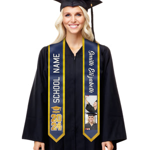 Promotion 2024 : c'est fait ! Étole de remise de diplôme personnalisée ! Télécharger une image, cadeau de remise de diplôme