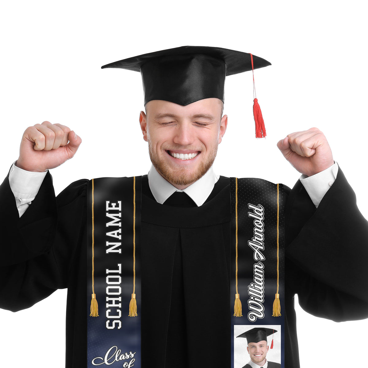 Promotion 2024 - Étole de remise de diplôme personnalisée - Télécharger une image, cadeau de remise de diplôme
