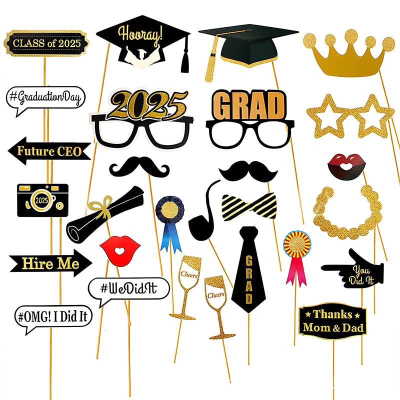28 accessoires en papier pour photomaton (promotion 2025)