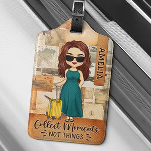 Trouvez des moments, pas des choses - Étiquette de bagage personnalisée pour voyage - Cadeau de vacances, cadeau pour les amateurs de voyages d'aventure