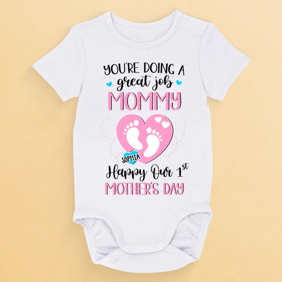 Tu fais du bon travail, maman ! - Body bébé personnalisé pour la famille - Cadeau pour la fête des mères, baby shower, première maman