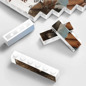 Photo personnalisée de mon endroit préféré au monde - Blocs de construction rectangulaires horizontaux personnalisés pour couple - Cadeau pour mari et femme, anniversaire