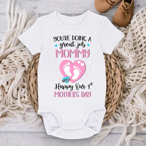 Tu fais du bon travail, maman ! - Body bébé personnalisé pour la famille - Cadeau pour la fête des mères, baby shower, première maman