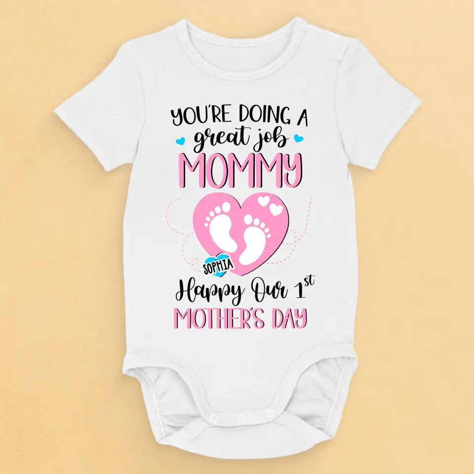 Tu fais du bon travail, maman ! - Body bébé personnalisé pour la famille - Cadeau pour la fête des mères, baby shower, première maman