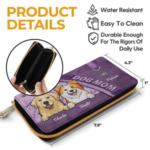 Un chien vous aime plus que tout - Portefeuille long en cuir personnalisé pour chien et chat - Cadeau pour propriétaires et amoureux des animaux