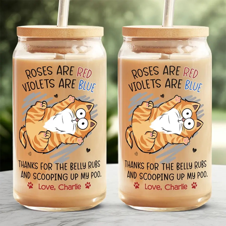 Les chats sont des connaisseurs du confort - Tasse en verre personnalisée pour chat, tasse à café glacé - Cadeau pour les propriétaires et les amoureux des animaux