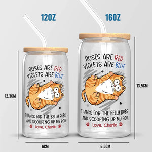 Les chats sont des connaisseurs du confort - Tasse en verre personnalisée pour chat, tasse à café glacé - Cadeau pour les propriétaires et les amoureux des animaux
