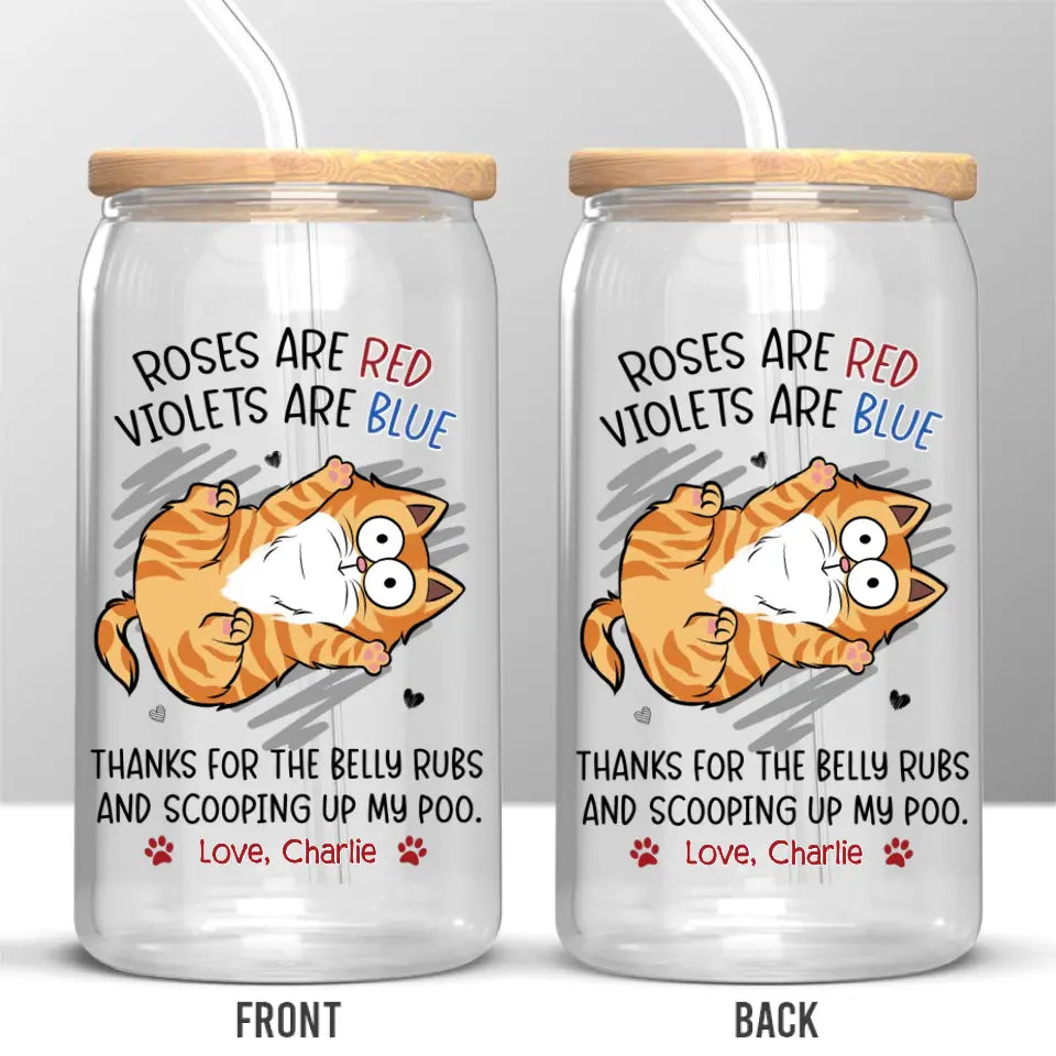 Les chats sont des connaisseurs du confort - Tasse en verre personnalisée pour chat, tasse à café glacé - Cadeau pour les propriétaires et les amoureux des animaux