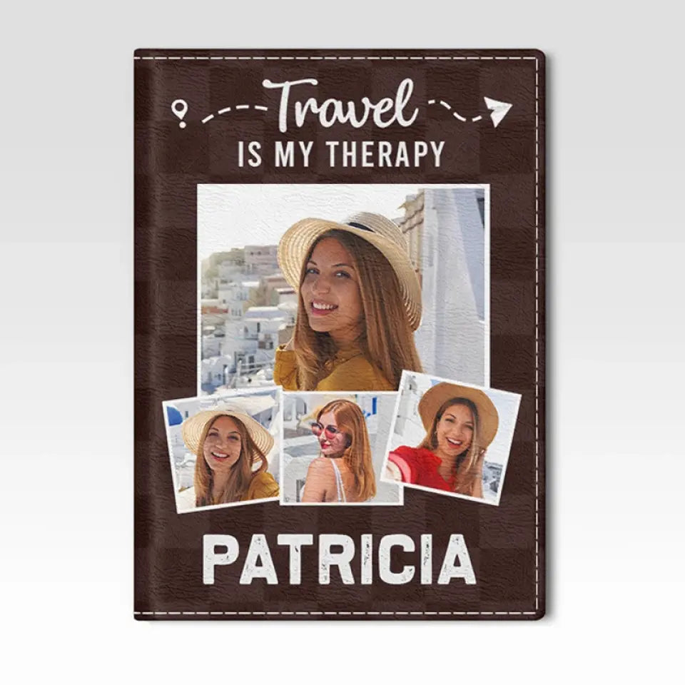 Photo personnalisée : Collectionnez des moments, pas des objets ! Étui de passeport personnalisé, porte-passeport, cadeau de vacances, cadeau pour les amoureux du voyage d'aventure.