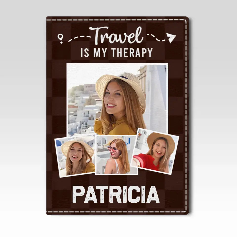 Photo personnalisée : Collectionnez des moments, pas des objets ! Étui de passeport personnalisé, porte-passeport, cadeau de vacances, cadeau pour les amoureux du voyage d'aventure.