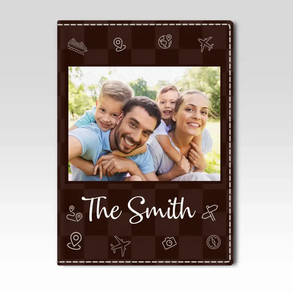Photo personnalisée, compagnons de voyage idéaux : ma famille ! - Étui de passeport personnalisé, porte-passeport - Cadeau de vacances, cadeau pour les amateurs de voyages d'aventure
