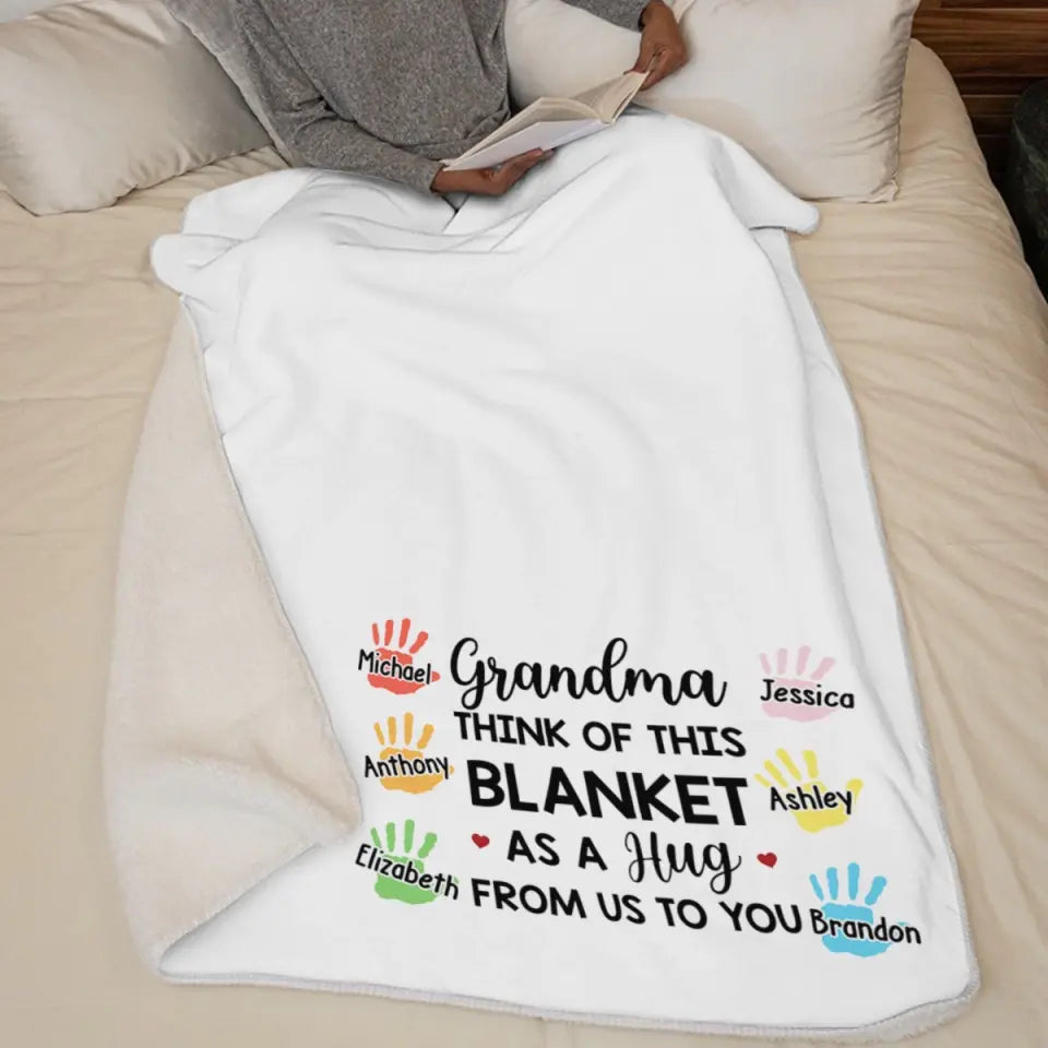 Considérez cette couverture comme un câlin - Couverture personnalisée pour la famille - Cadeau pour grand-mère