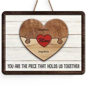 Le bonheur, c'est voir sa mère sourire - Panneau en bois personnalisé pour la décoration de la maison - Cadeau de pendaison de crémaillère pour maman