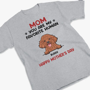 Tu es mon humain préféré - T-shirt unisexe personnalisé pour chien et chat, sweat à capuche, cadeau pour propriétaires d'animaux et amoureux des animaux