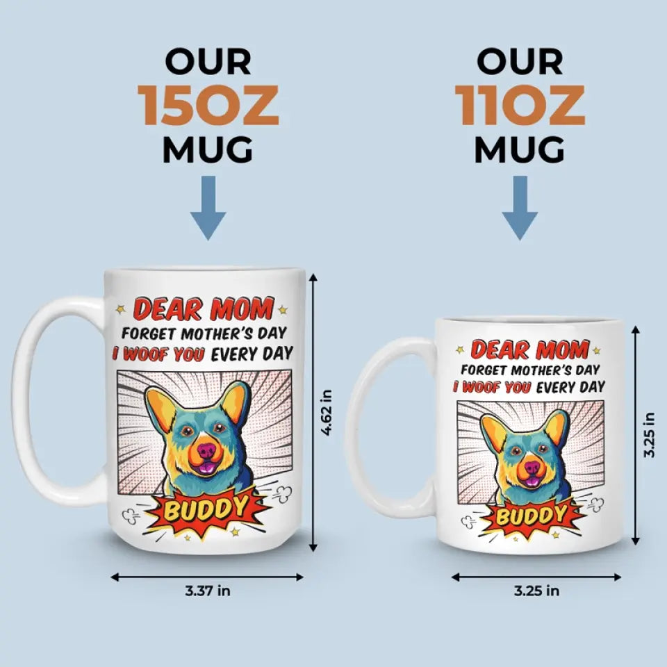 « Chien est Dieu » à l'envers - Mug personnalisé pour chien - Fête des Mères, cadeau pour les propriétaires d'animaux et les amoureux des animaux