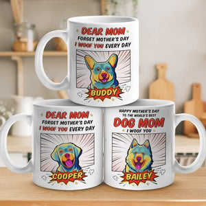 « Chien est Dieu » à l'envers - Mug personnalisé pour chien - Fête des Mères, cadeau pour les propriétaires d'animaux et les amoureux des animaux