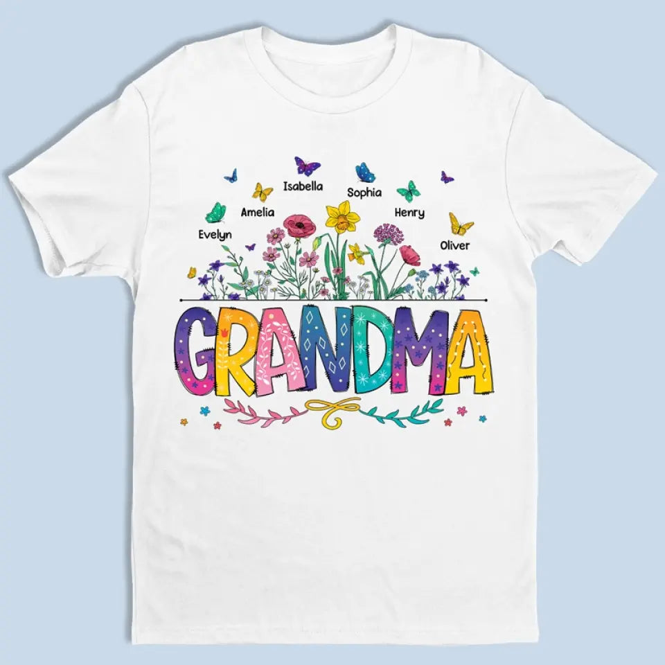 Fleurs s'épanouissent dans le jardin de l'amour - T-shirt unisexe personnalisé, sweat à capuche, sweat-shirt - Fête des Mères, cadeau pour maman, grand-mère