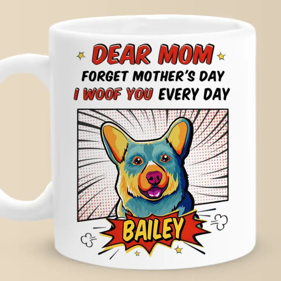 « Chien est Dieu » à l'envers - Mug personnalisé pour chien - Fête des Mères, cadeau pour les propriétaires d'animaux et les amoureux des animaux