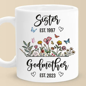 De meilleure amie à marraine - Mug personnalisé pour meilleure amie - Cadeau pour meilleures amies, meilleures amies, sœurs