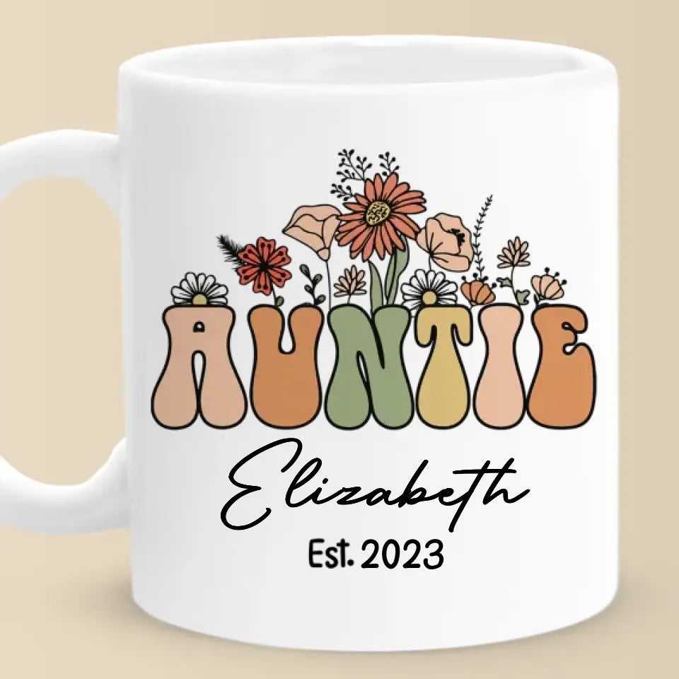 J'adore être appelée tante ! Mug personnalisé pour la famille ! Cadeau pour les membres de la famille