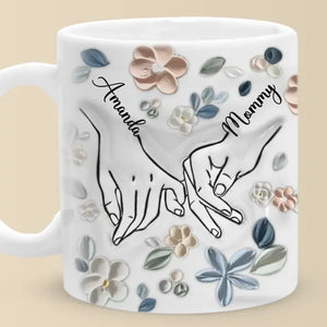 Le lien privilégié entre mère et enfant - Mug personnalisé avec effet gonflé 3D - Fête des Mères, cadeau pour maman, grand-mère