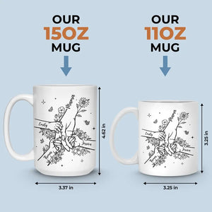 Les étoiles ne brillent pas sans l'obscurité - Mug personnalisé pour la famille - Fête des Mères, cadeau pour maman, grand-mère