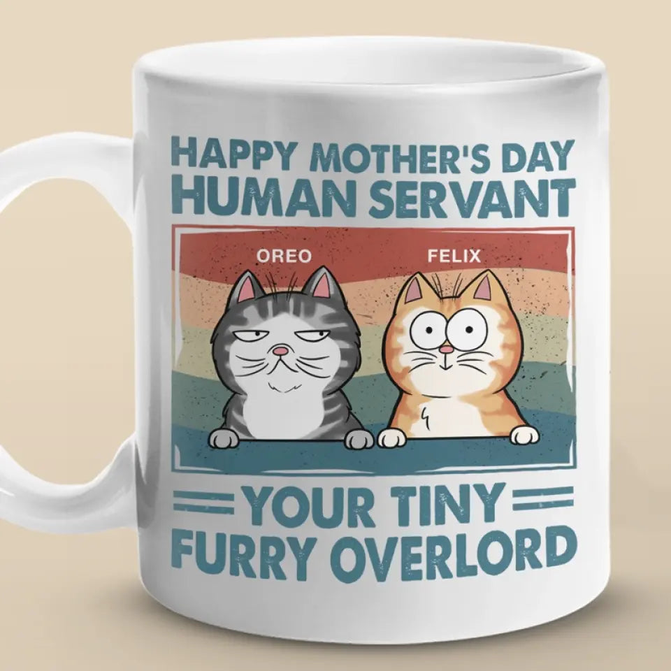 Je suis ton petit seigneur à fourrure - Mug personnalisé pour chat - Fête des Mères, cadeau pour les propriétaires d'animaux de compagnie, amoureux des animaux
