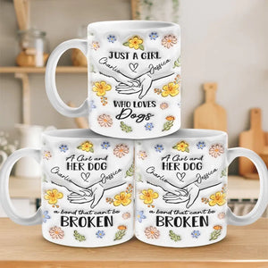 Le chien est le dieu du jeu ! Mug personnalisé avec effet gonflable en 3D, imprimé chien ! Cadeau pour la fête des mères, pour les propriétaires d'animaux et les amoureux des animaux.