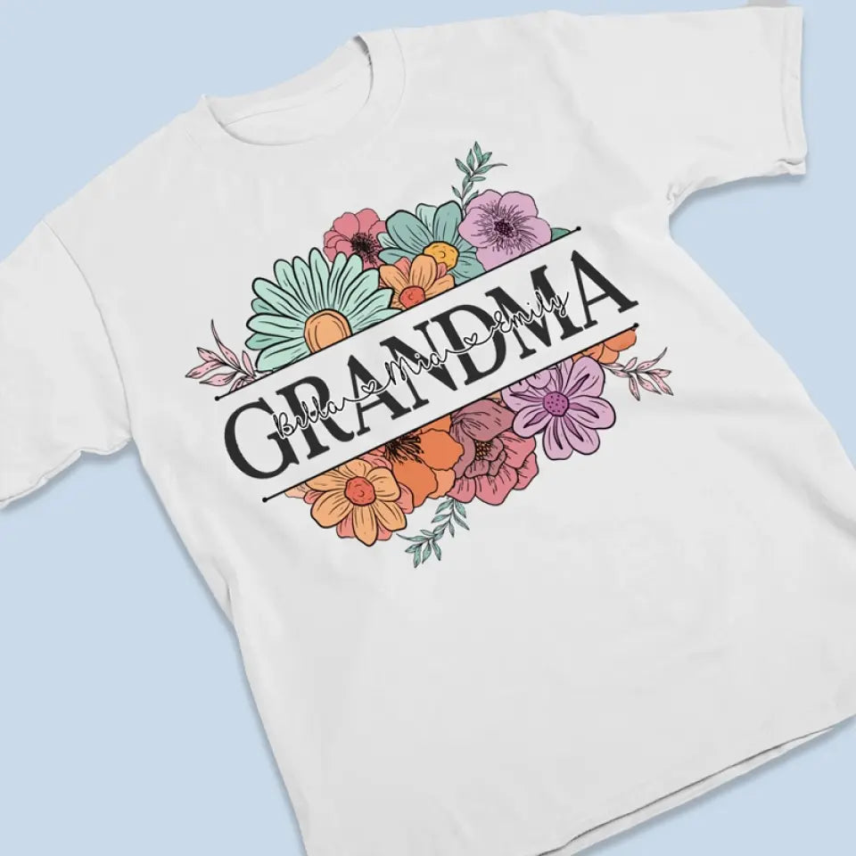 Nous sommes nés de l'amour, l'amour est notre grand-mère - T-shirt unisexe personnalisé, sweat à capuche, sweat-shirt - Fête des mères, cadeau pour maman, grand-mère