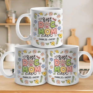Meilleure maman à fourrure de tous les temps - Mug personnalisé avec effet gonflé 3D pour chien et chat - Cadeau pour la fête des mères, pour les propriétaires d'animaux et les amoureux des animaux