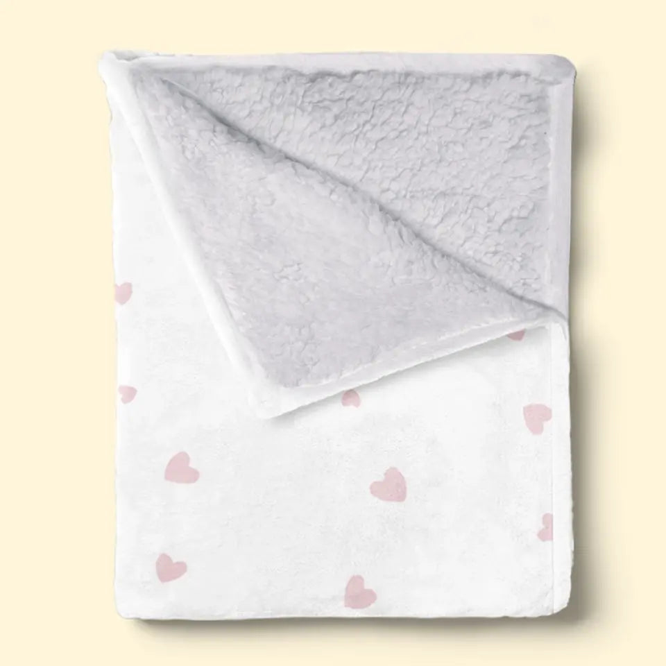 Enveloppez-vous de mon amour - Couverture familiale personnalisée - Fête des Mères, cadeau pour maman, grand-mère