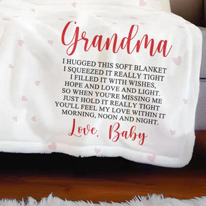 Enveloppez-vous de mon amour - Couverture familiale personnalisée - Fête des Mères, cadeau pour maman, grand-mère