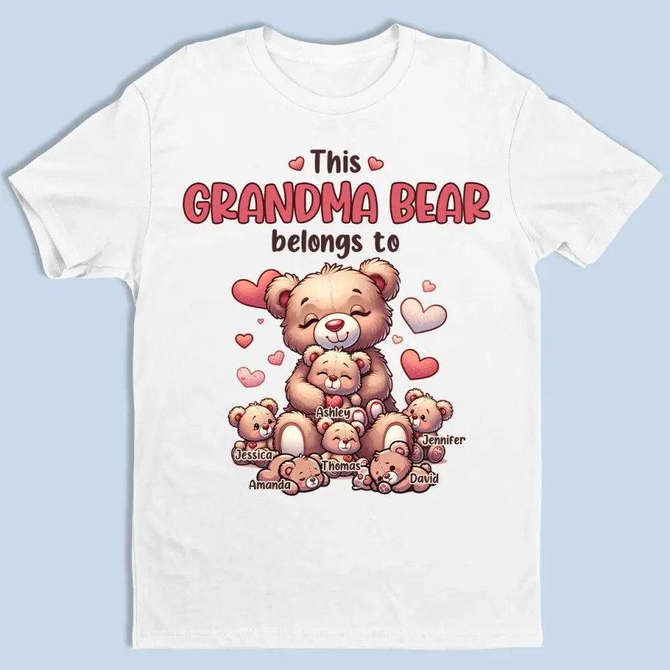 Cet ours grand-mère appartient à - T-shirt unisexe personnalisé, sweat à capuche, sweat-shirt - Fête des Mères, cadeau pour maman, grand-mère