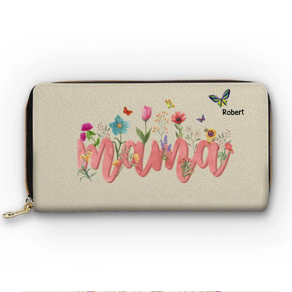 Nous avons la meilleure maman du monde - Portefeuille long en cuir personnalisé pour la famille - Cadeau pour la fête des mères, maman, grand-mère